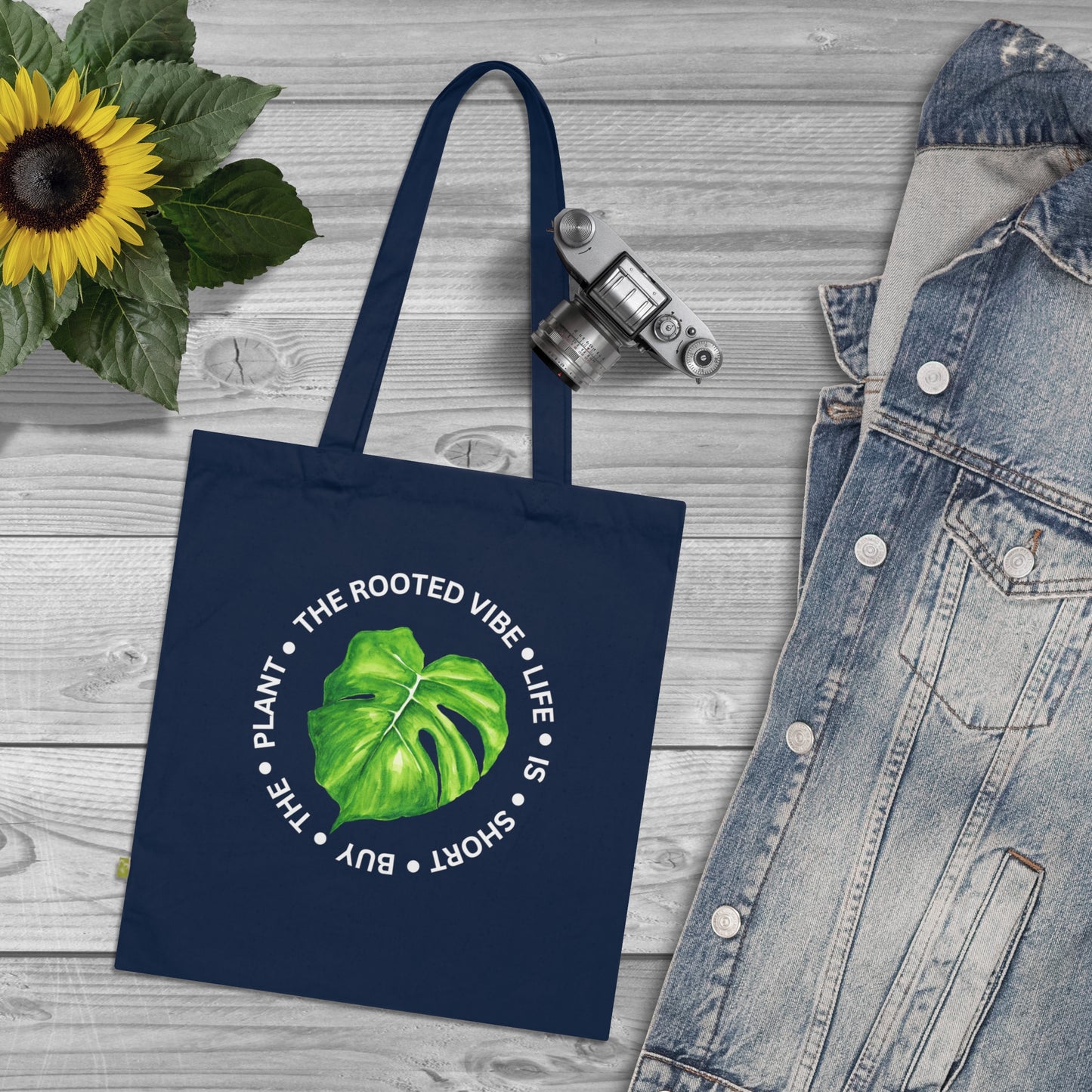 Organic Cotton Tote Bag - Eco-Friendly Shopping Tote, Plant Lover Gift, Reusable Grocery Bag, Bohemian Style, Earth Day Accessory