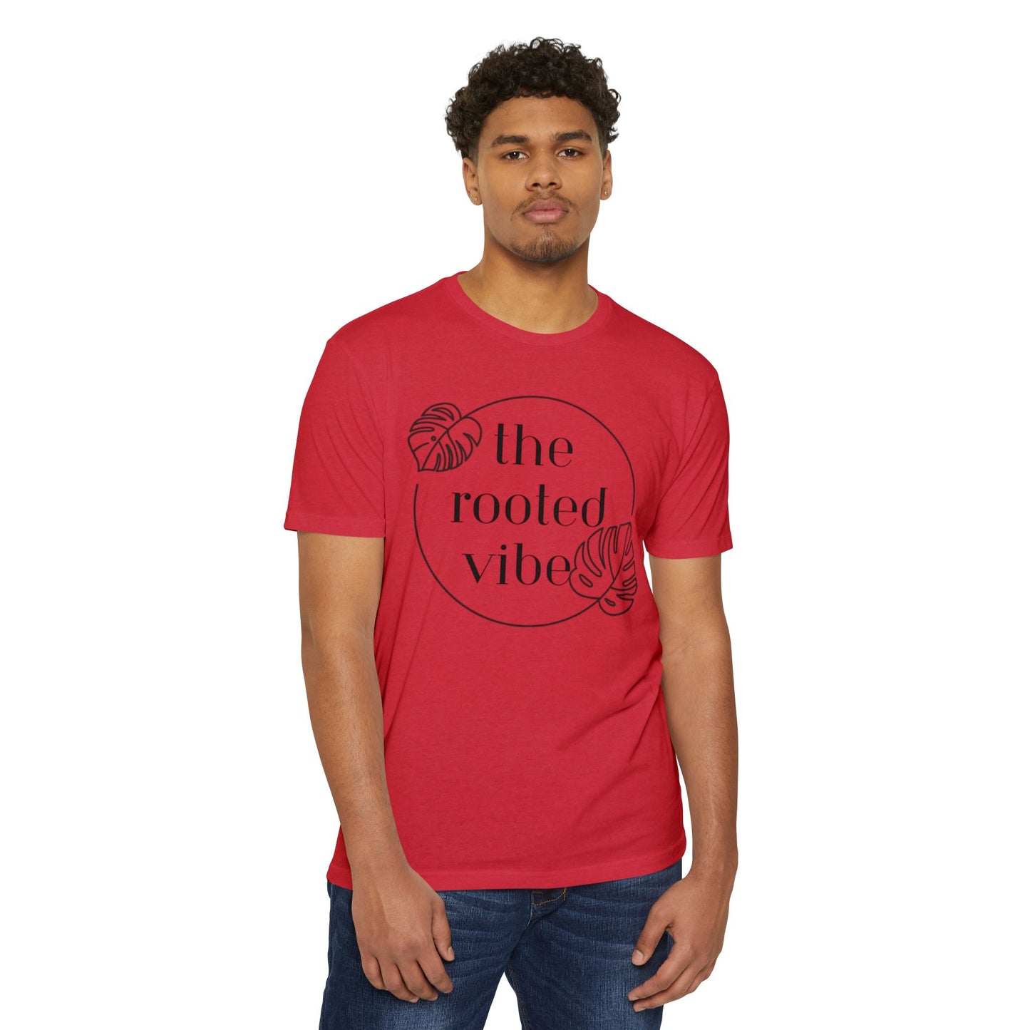 Rooted Vibe Unisex CVC Jersey T-Shirt | Casual Wear, Plant Lover Gift, Summer Style, Eco-Friendly Clothing, Gift for All Occasions