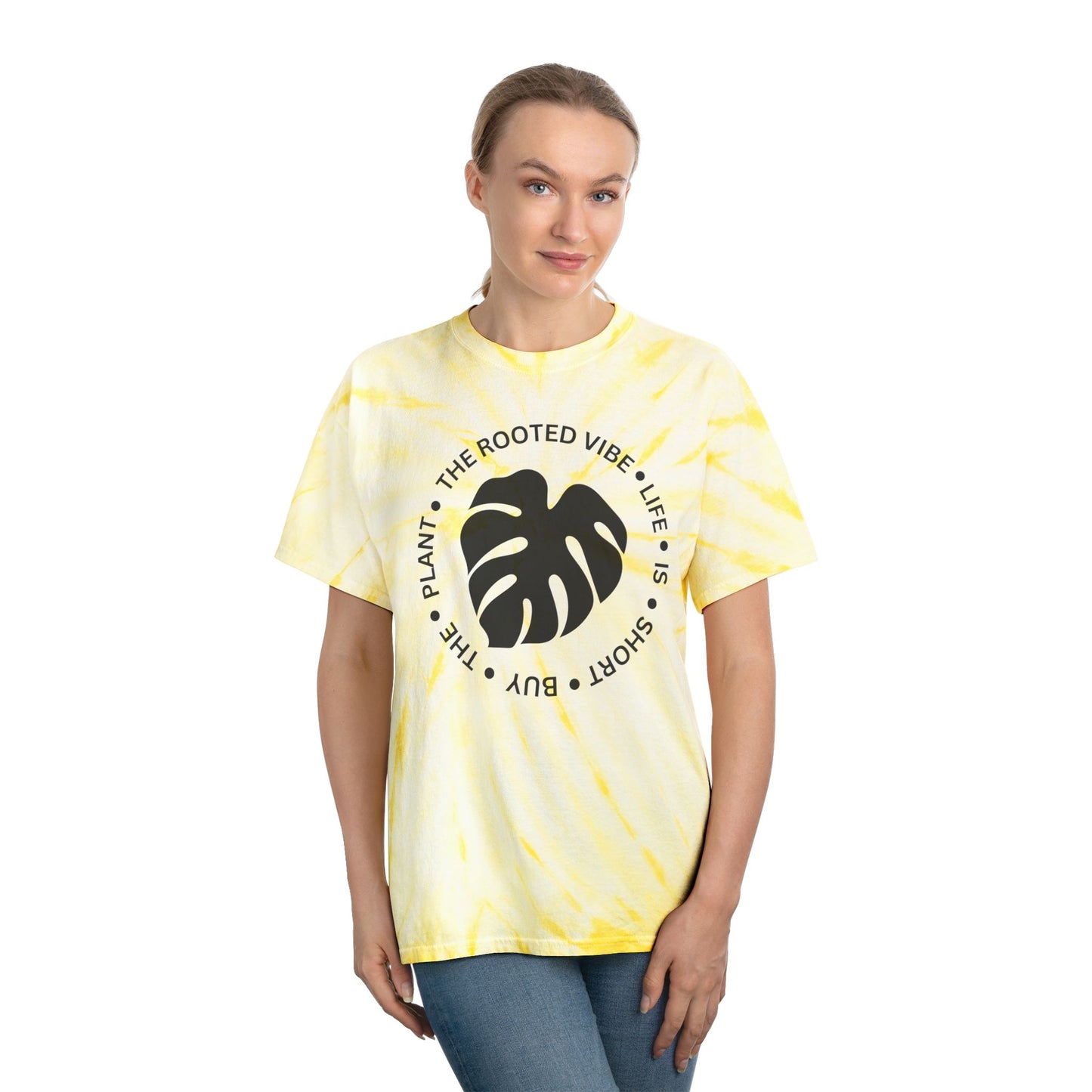 Vibrant Tie-Dye Tee: The Rooted Vibe | Sunshine Summer Shirt, Festival T-Shirt, Plant Lover Gift, Casual Wear, Vibrant Summer Style
