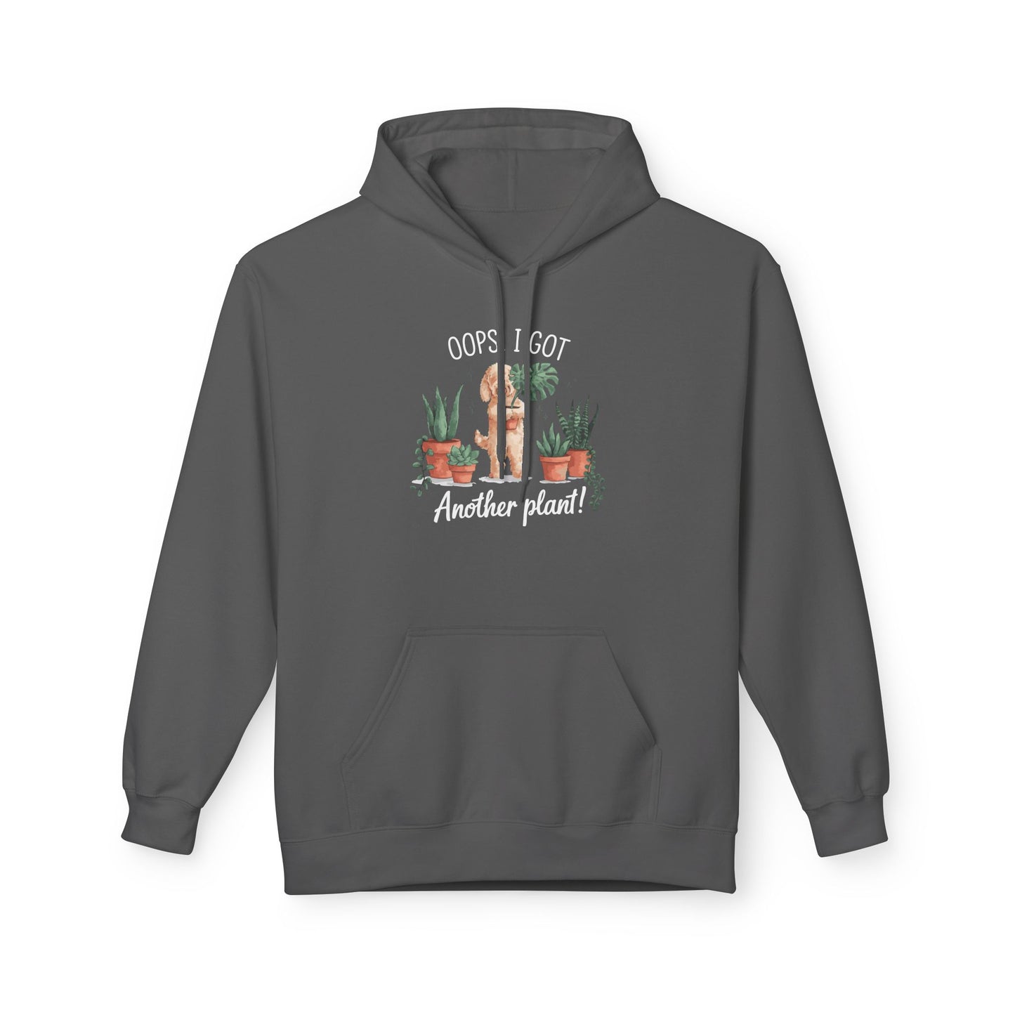 Doodle Lover's Hoodie, Oops I Got Another Plant Fleece, Plant Mom Gift, Cozy Gift for Gardeners, Perfect for Plant Lovers