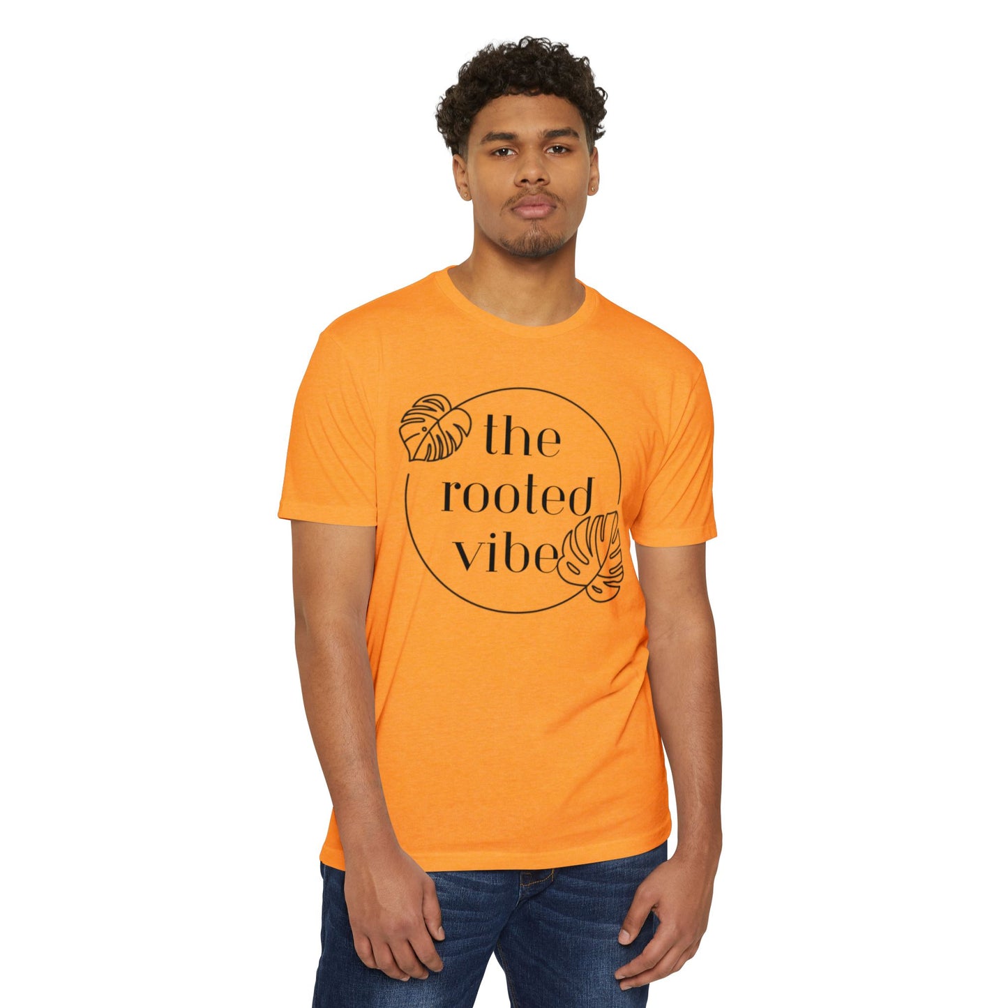Rooted Vibe Unisex CVC Jersey T-Shirt | Casual Wear, Plant Lover Gift, Summer Style, Eco-Friendly Clothing, Gift for All Occasions