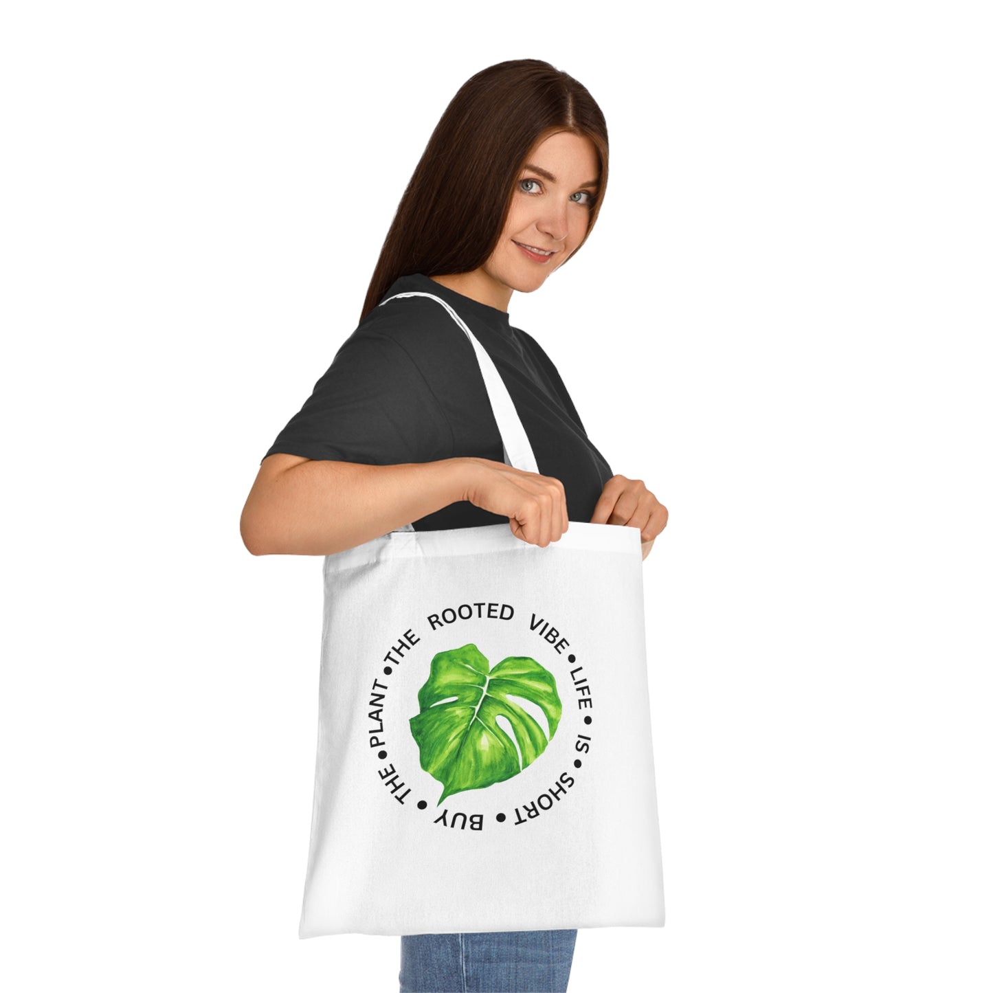 Stylish Cotton Tote with Leaf Design, Eco-Friendly Bag, Plant Lover's Gift, Reusable Shopping Tote, Perfect for Everyday Use