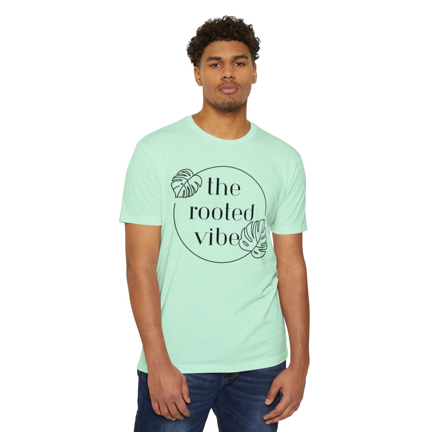 Rooted Vibe Unisex CVC Jersey T-Shirt | Casual Wear, Plant Lover Gift, Summer Style, Eco-Friendly Clothing, Gift for All Occasions