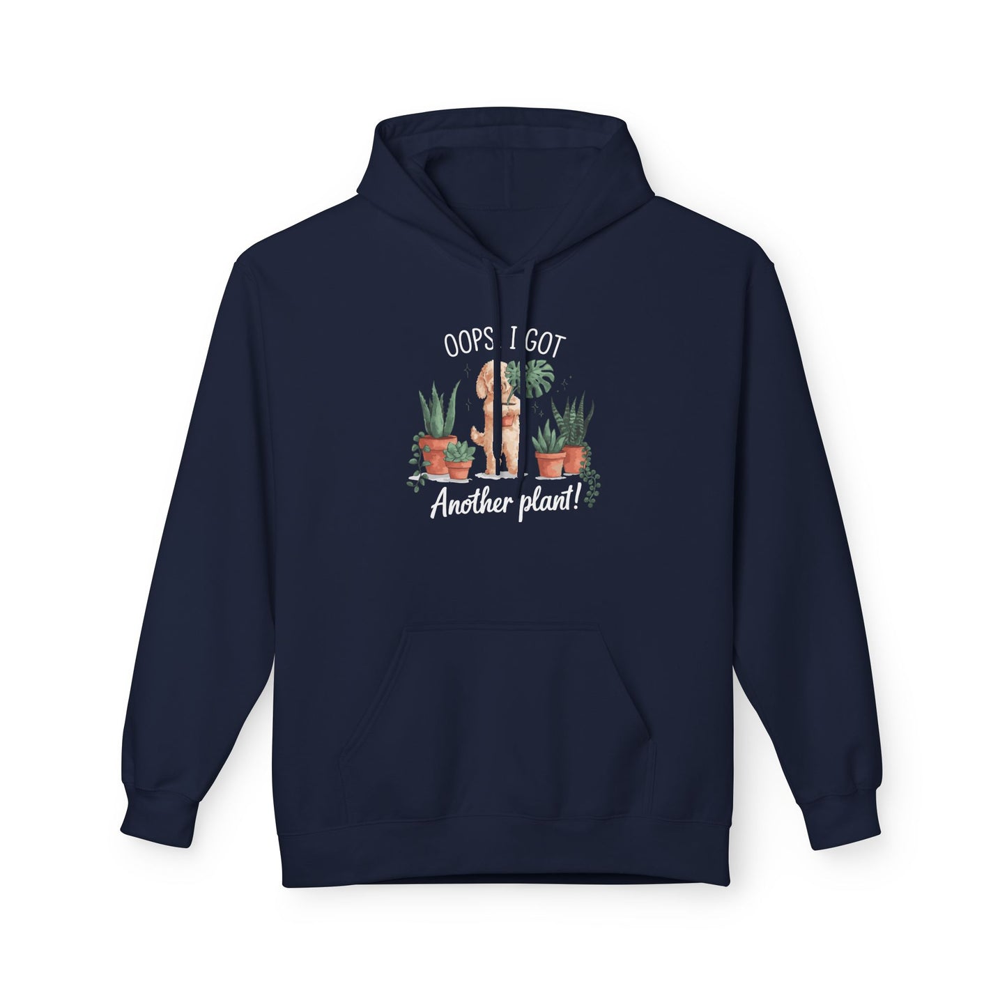 Doodle Lover's Hoodie, Oops I Got Another Plant Fleece, Plant Mom Gift, Cozy Gift for Gardeners, Perfect for Plant Lovers