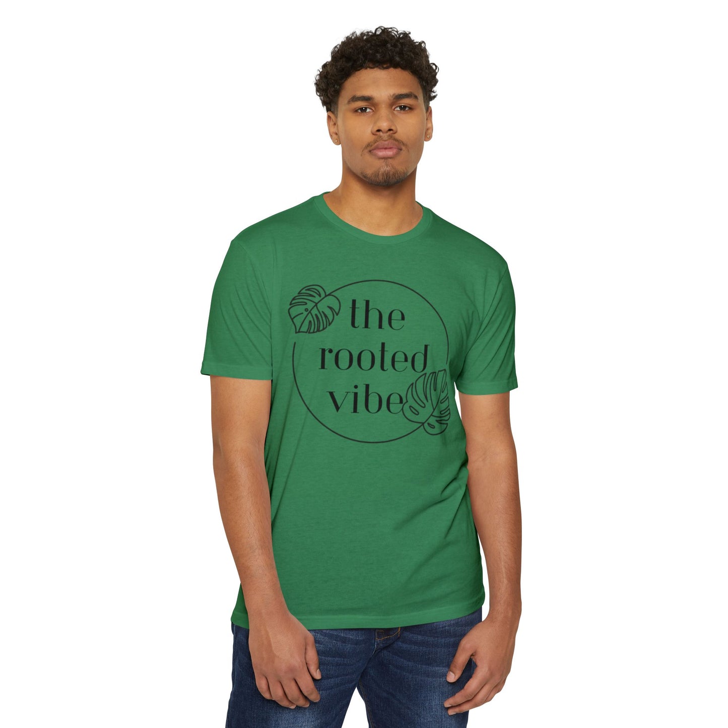 Rooted Vibe Unisex CVC Jersey T-Shirt | Casual Wear, Plant Lover Gift, Summer Style, Eco-Friendly Clothing, Gift for All Occasions