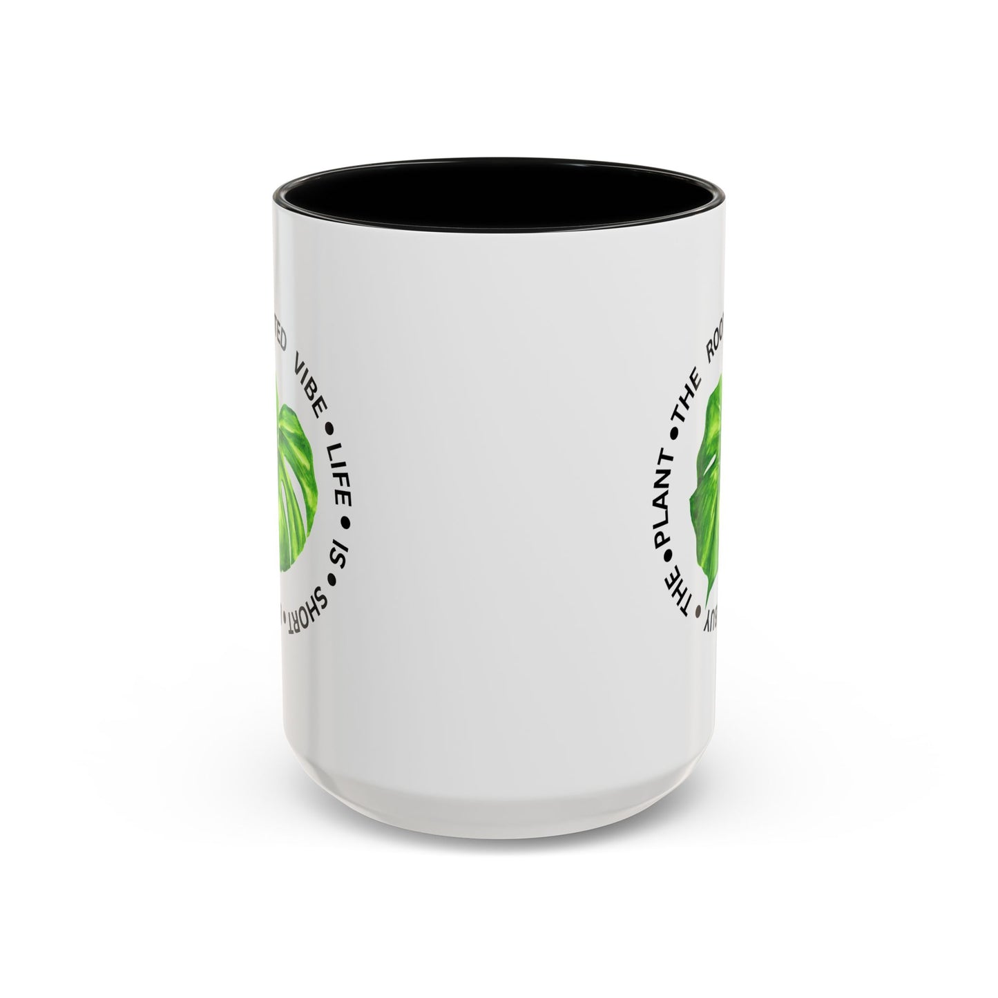 Accent Coffee Mug - Tropical Plant Lover Gift, Monstera Design Mug, Eco-Friendly Coffee Cup, Greenhouse Decor, Gardening Enthusiast