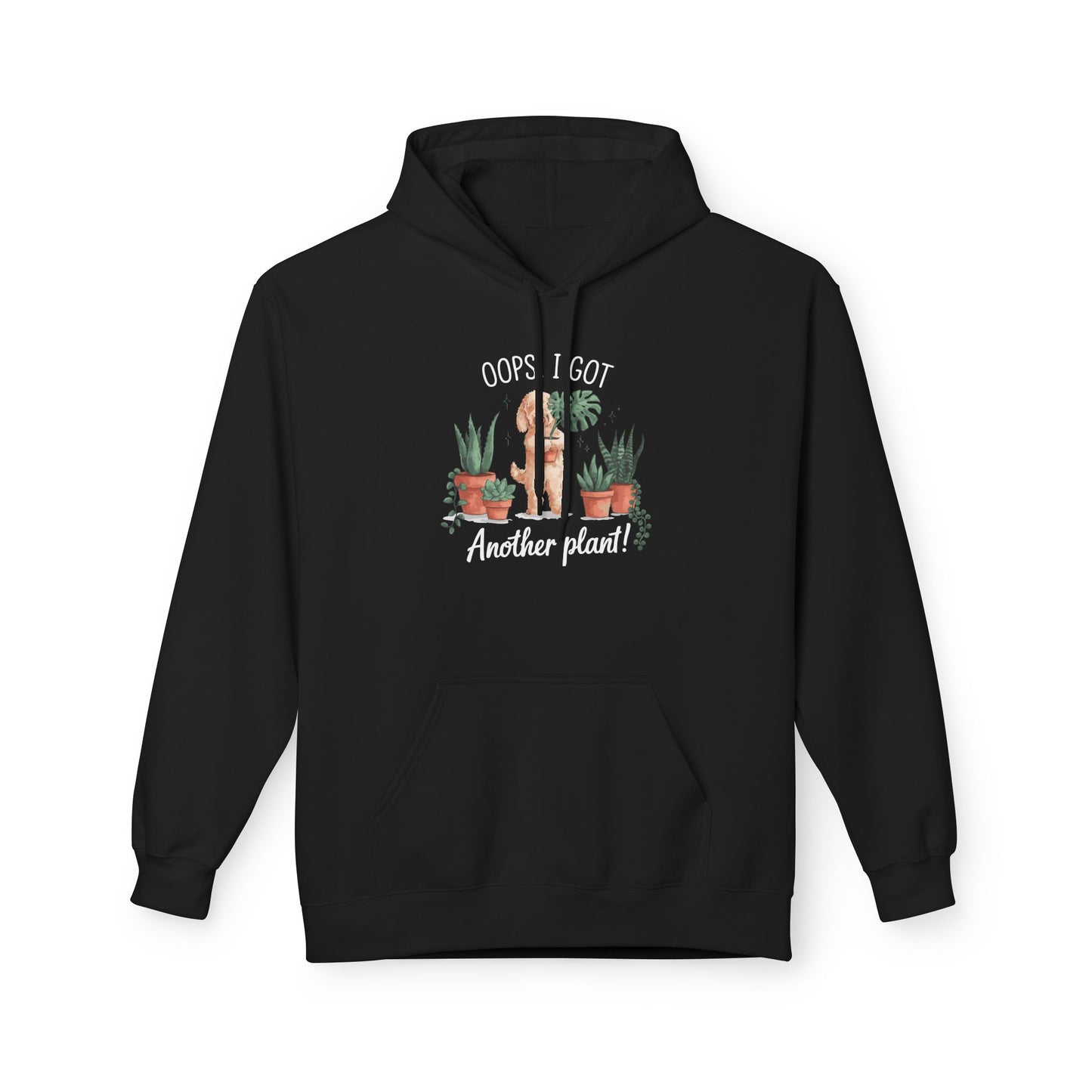 Doodle Lover's Hoodie, Oops I Got Another Plant Fleece, Plant Mom Gift, Cozy Gift for Gardeners, Perfect for Plant Lovers