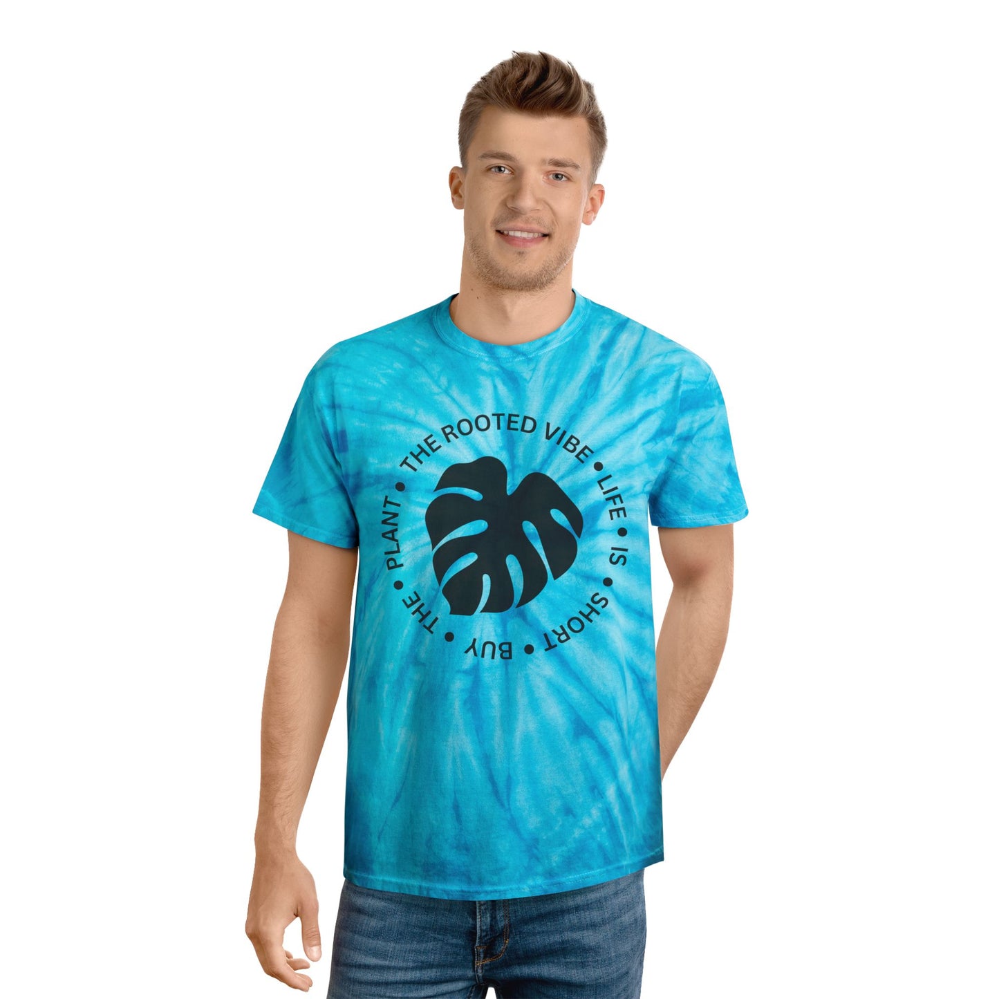 Vibrant Tie-Dye Tee: The Rooted Vibe | Sunshine Summer Shirt, Festival T-Shirt, Plant Lover Gift, Casual Wear, Vibrant Summer Style