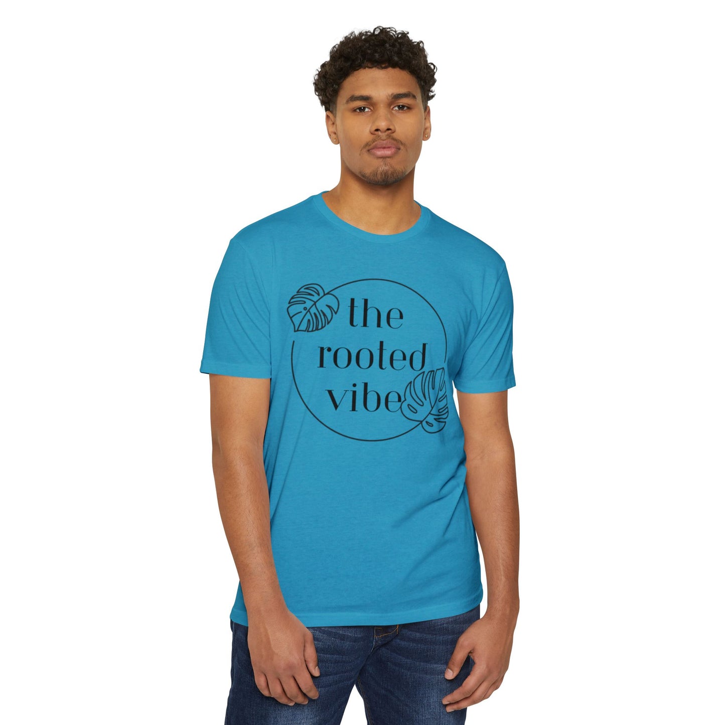 Rooted Vibe Unisex CVC Jersey T-Shirt | Casual Wear, Plant Lover Gift, Summer Style, Eco-Friendly Clothing, Gift for All Occasions