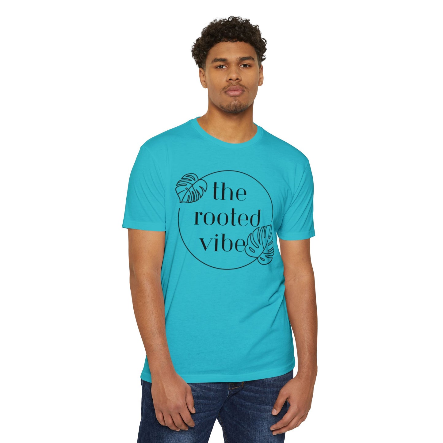 Rooted Vibe Unisex CVC Jersey T-Shirt | Casual Wear, Plant Lover Gift, Summer Style, Eco-Friendly Clothing, Gift for All Occasions