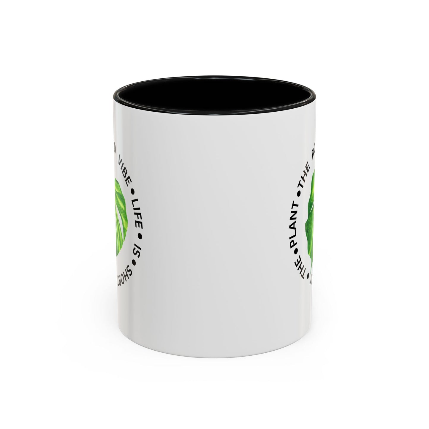 Accent Coffee Mug - Tropical Plant Lover Gift, Monstera Design Mug, Eco-Friendly Coffee Cup, Greenhouse Decor, Gardening Enthusiast