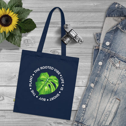 Organic Cotton Tote Bag - Eco-Friendly Shopping Tote, Plant Lover Gift, Reusable Grocery Bag, Bohemian Style, Earth Day Accessory