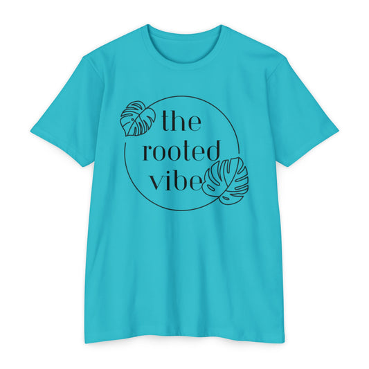 Rooted Vibe Unisex CVC Jersey T-Shirt | Casual Wear, Plant Lover Gift, Summer Style, Eco-Friendly Clothing, Gift for All Occasions