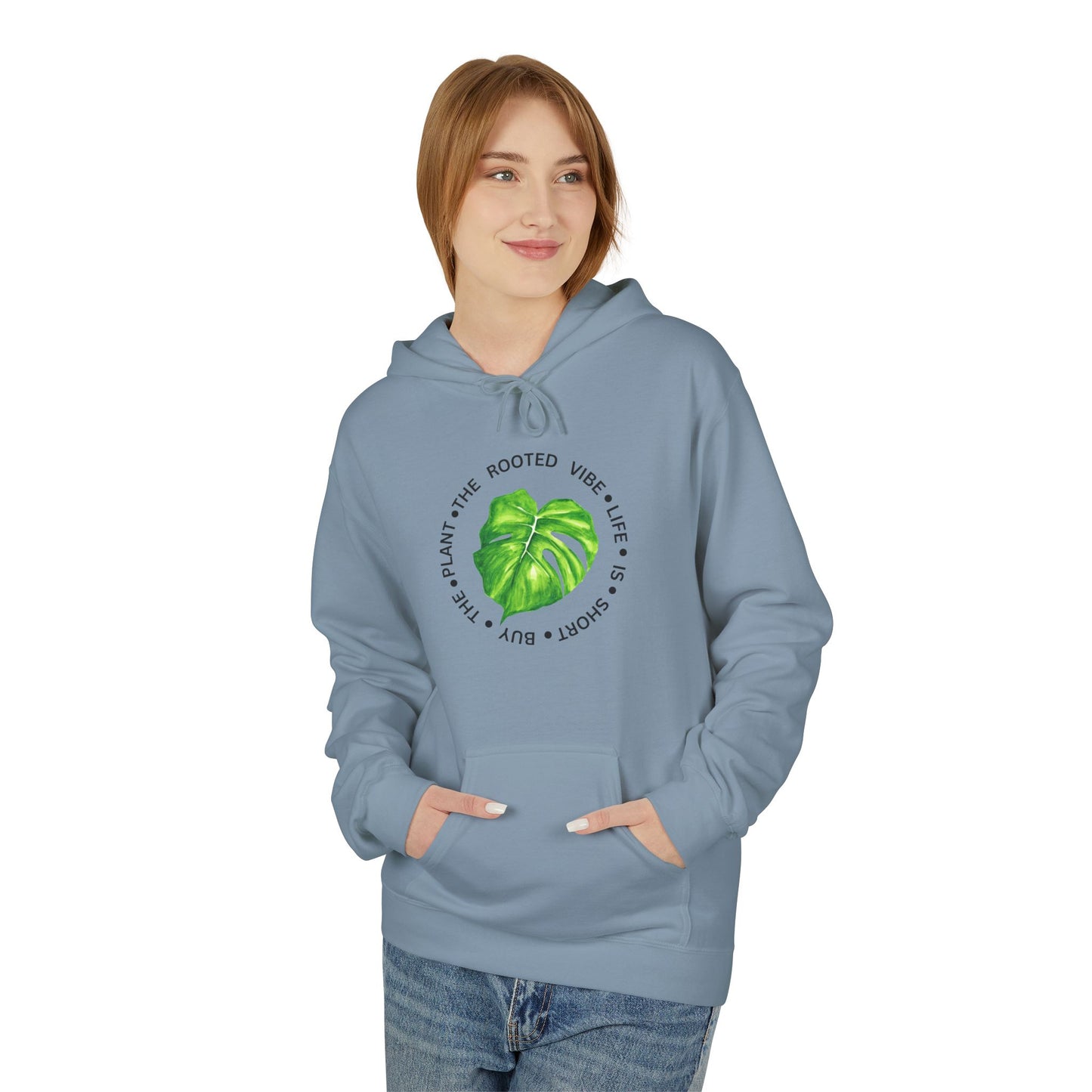 Eco-Friendly Fleece Hoodie with Motivational Plant Design, Perfect for Nature Lovers, Sustainable Gift, Cozy Casual Wear, [...]