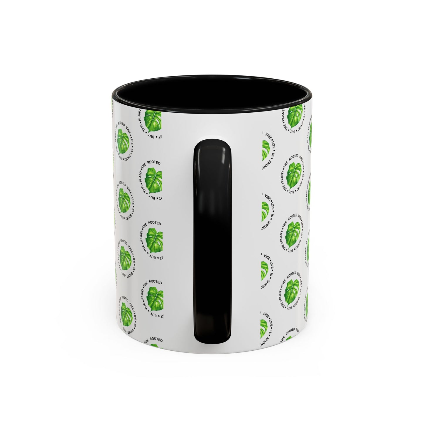 Green Leaf Accent Coffee Mug, Eco-Friendly Coffee Cup, Gift for Plant Lovers, Kitchen Decor, Daily Coffee Mug