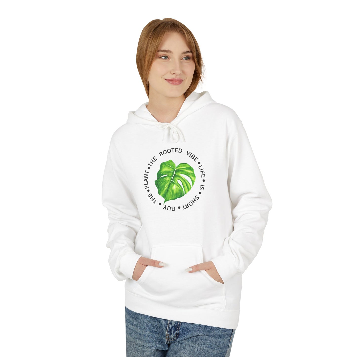 Eco-Friendly Fleece Hoodie with Motivational Plant Design, Perfect for Nature Lovers, Sustainable Gift, Cozy Casual Wear, [...]