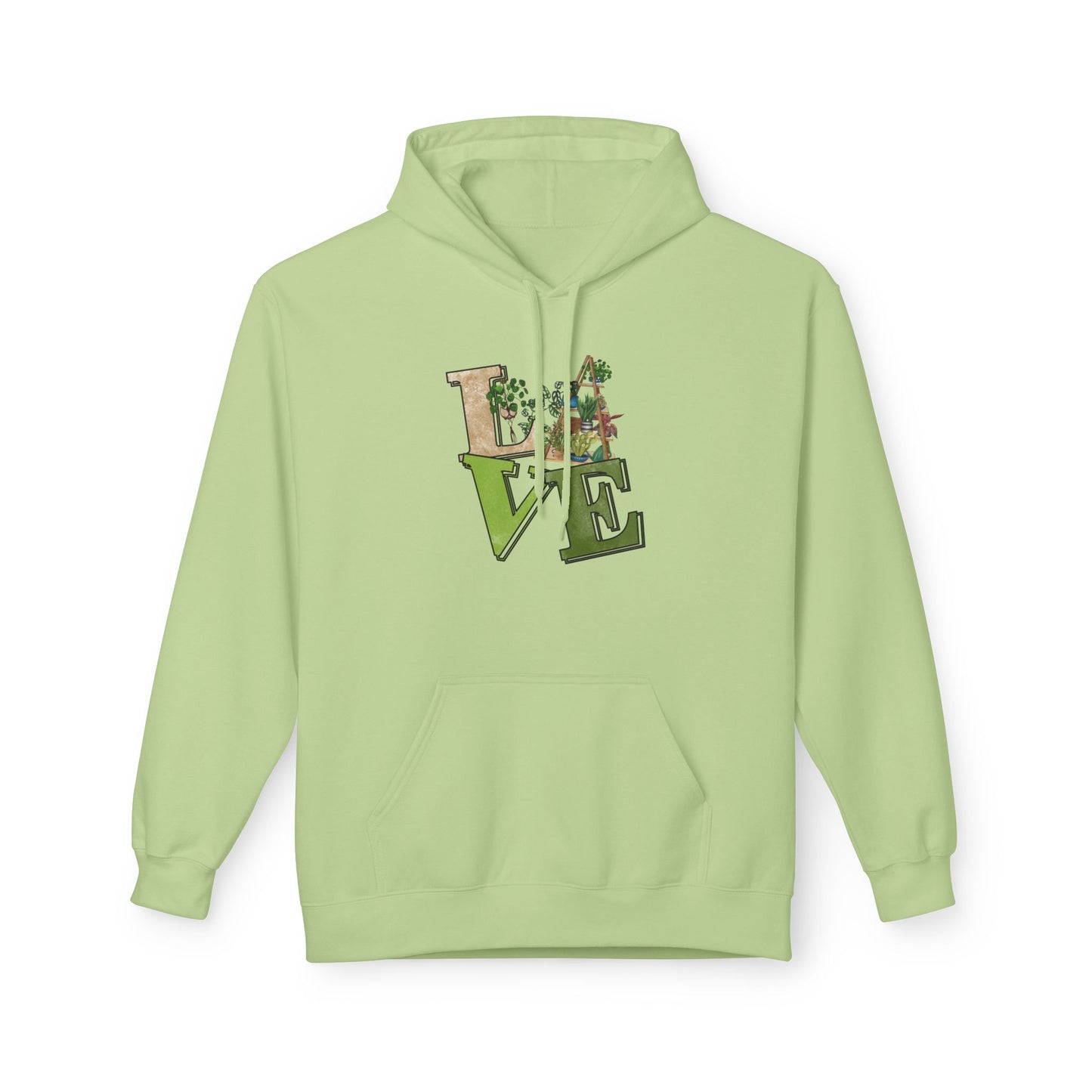 Love-Themed Fleece Hoodie, Cozy Gift for Couples, Valentine's Day Apparel, Cute Love Hoodie, Everyday Comfort Wear
