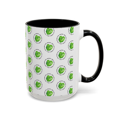 Green Leaf Accent Coffee Mug, Eco-Friendly Coffee Cup, Gift for Plant Lovers, Kitchen Decor, Daily Coffee Mug