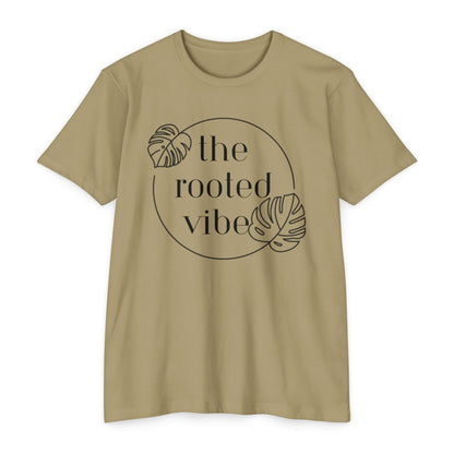 Rooted Vibe Unisex CVC Jersey T-Shirt | Casual Wear, Plant Lover Gift, Summer Style, Eco-Friendly Clothing, Gift for All Occasions