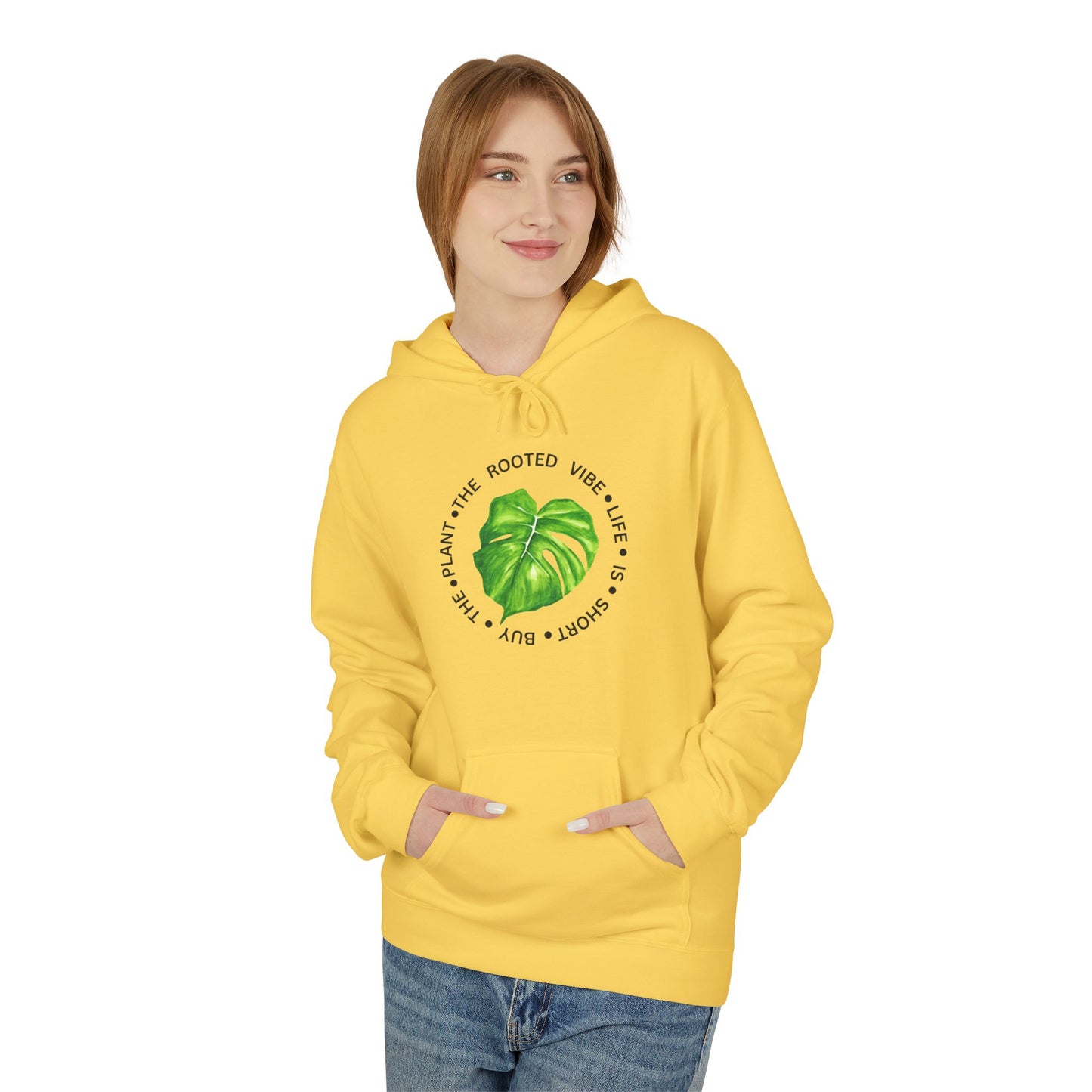 Eco-Friendly Fleece Hoodie with Motivational Plant Design, Perfect for Nature Lovers, Sustainable Gift, Cozy Casual Wear, [...]