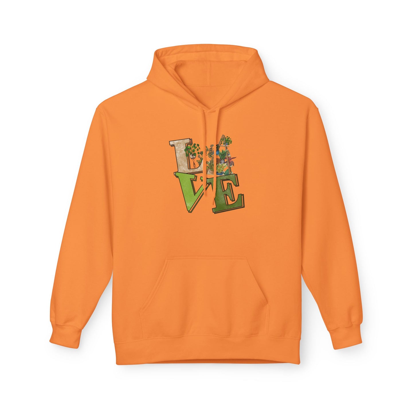 Love-Themed Fleece Hoodie, Cozy Gift for Couples, Valentine's Day Apparel, Cute Love Hoodie, Everyday Comfort Wear