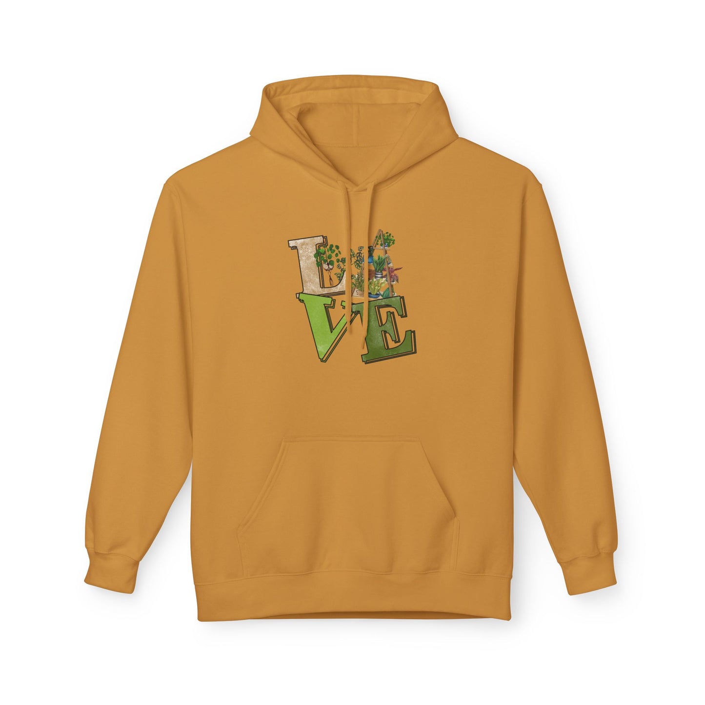 Love-Themed Fleece Hoodie, Cozy Gift for Couples, Valentine's Day Apparel, Cute Love Hoodie, Everyday Comfort Wear