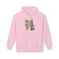 Love-Themed Fleece Hoodie, Cozy Gift for Couples, Valentine's Day Apparel, Cute Love Hoodie, Everyday Comfort Wear