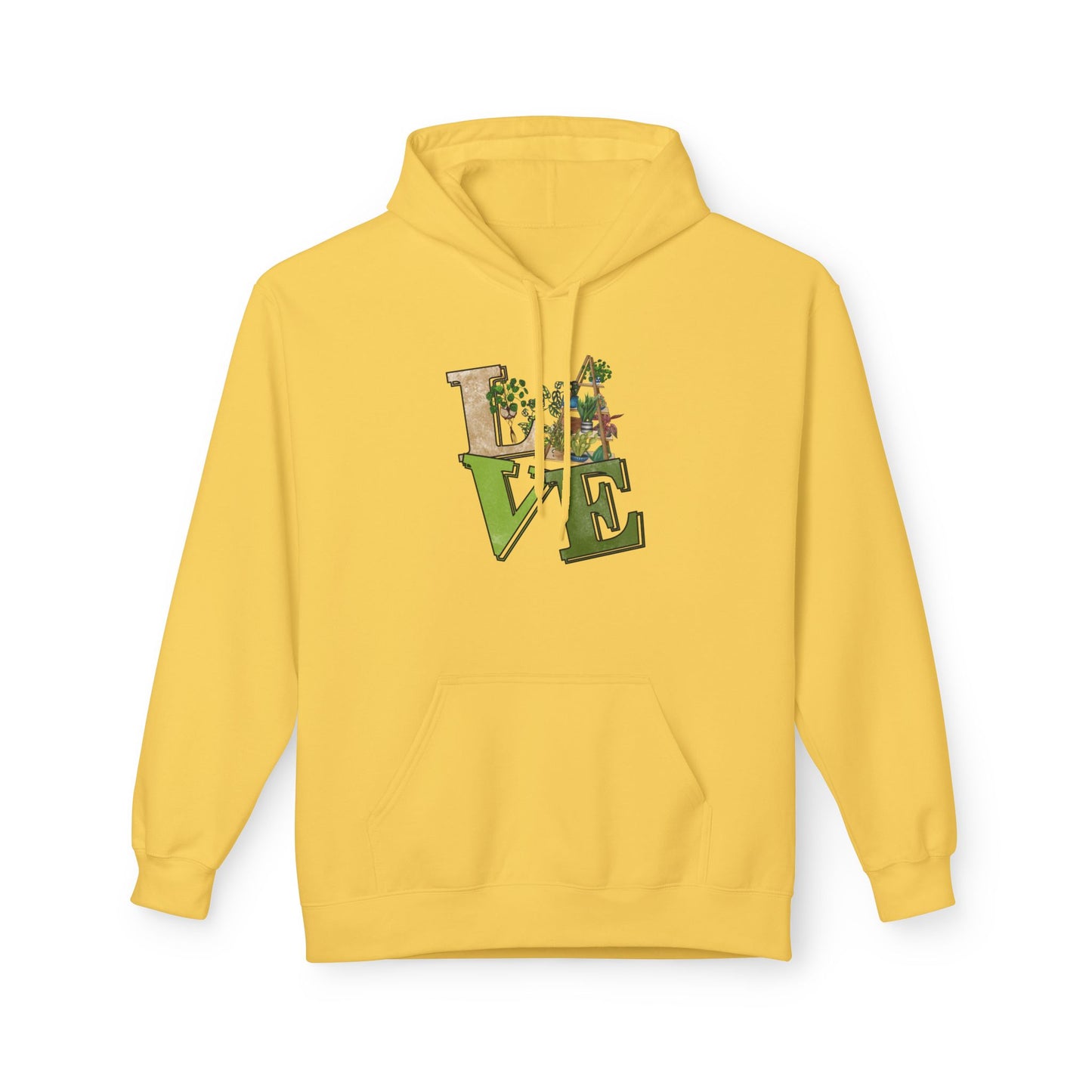 Love-Themed Fleece Hoodie, Cozy Gift for Couples, Valentine's Day Apparel, Cute Love Hoodie, Everyday Comfort Wear