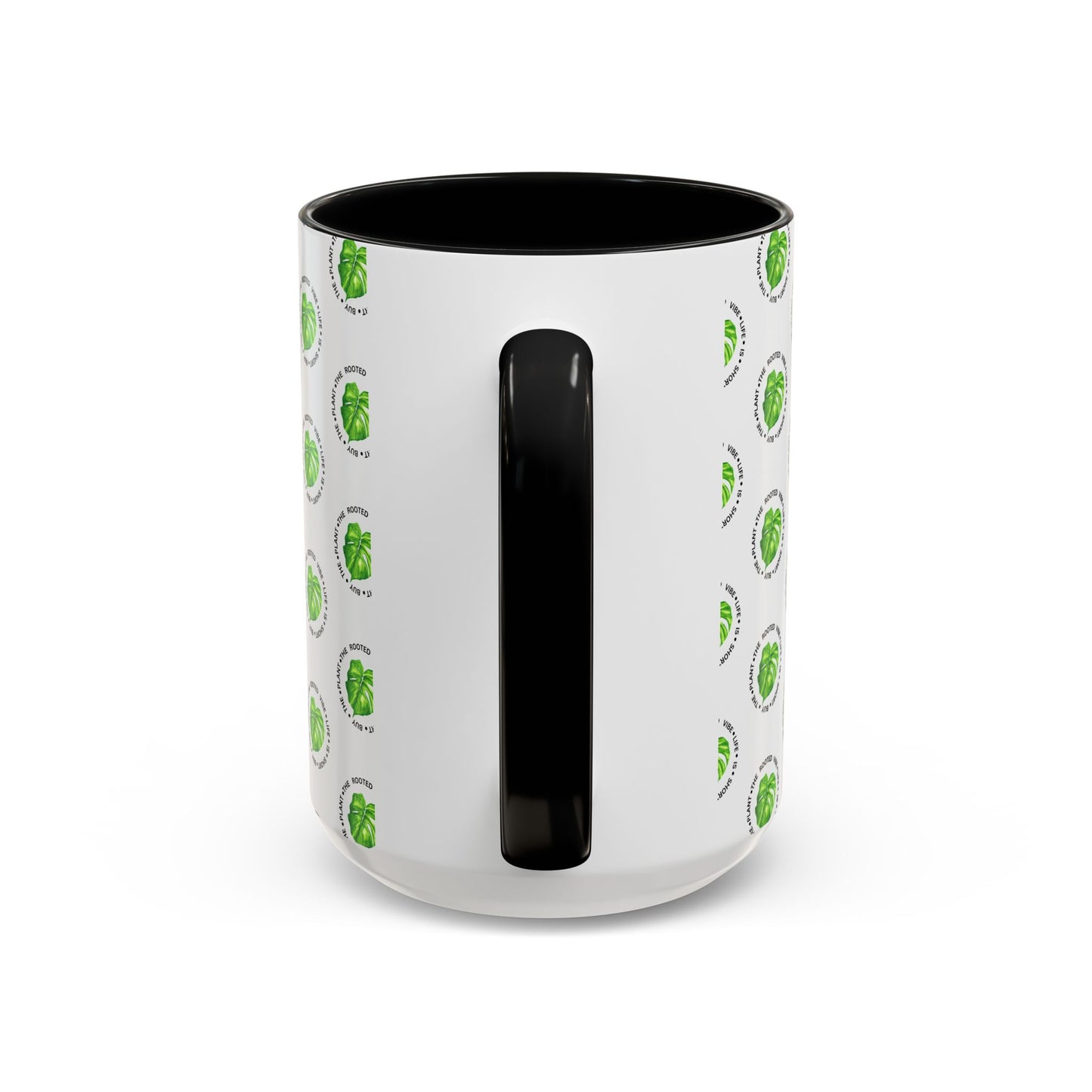 Green Leaf Accent Coffee Mug, Eco-Friendly Coffee Cup, Gift for Plant Lovers, Kitchen Decor, Daily Coffee Mug