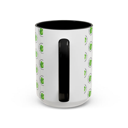 Green Leaf Accent Coffee Mug, Eco-Friendly Coffee Cup, Gift for Plant Lovers, Kitchen Decor, Daily Coffee Mug