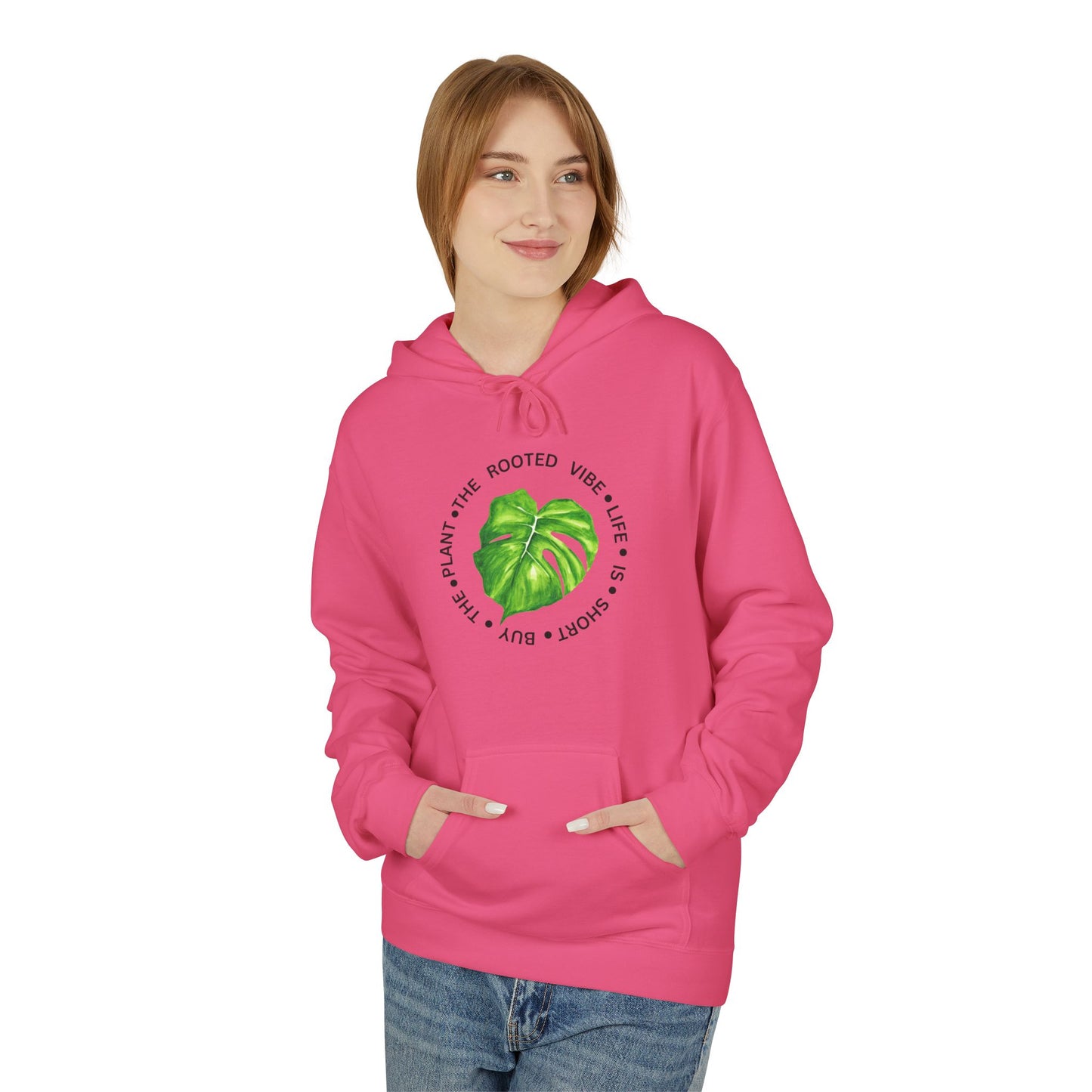 Eco-Friendly Fleece Hoodie with Motivational Plant Design, Perfect for Nature Lovers, Sustainable Gift, Cozy Casual Wear, [...]