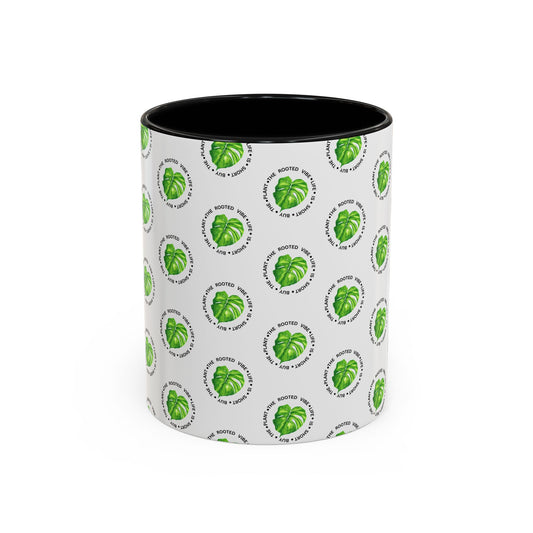Green Leaf Accent Coffee Mug, Eco-Friendly Coffee Cup, Gift for Plant Lovers, Kitchen Decor, Daily Coffee Mug