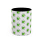 Green Leaf Accent Coffee Mug, Eco-Friendly Coffee Cup, Gift for Plant Lovers, Kitchen Decor, Daily Coffee Mug