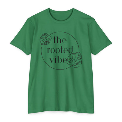 Rooted Vibe Unisex CVC Jersey T-Shirt | Casual Wear, Plant Lover Gift, Summer Style, Eco-Friendly Clothing, Gift for All Occasions