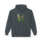 Love-Themed Fleece Hoodie, Cozy Gift for Couples, Valentine's Day Apparel, Cute Love Hoodie, Everyday Comfort Wear