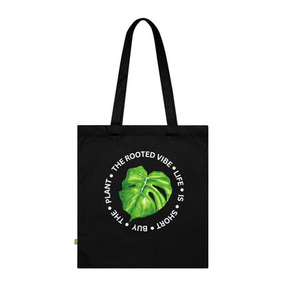 Organic Cotton Tote Bag - Eco-Friendly Shopping Tote, Plant Lover Gift, Reusable Grocery Bag, Bohemian Style, Earth Day Accessory