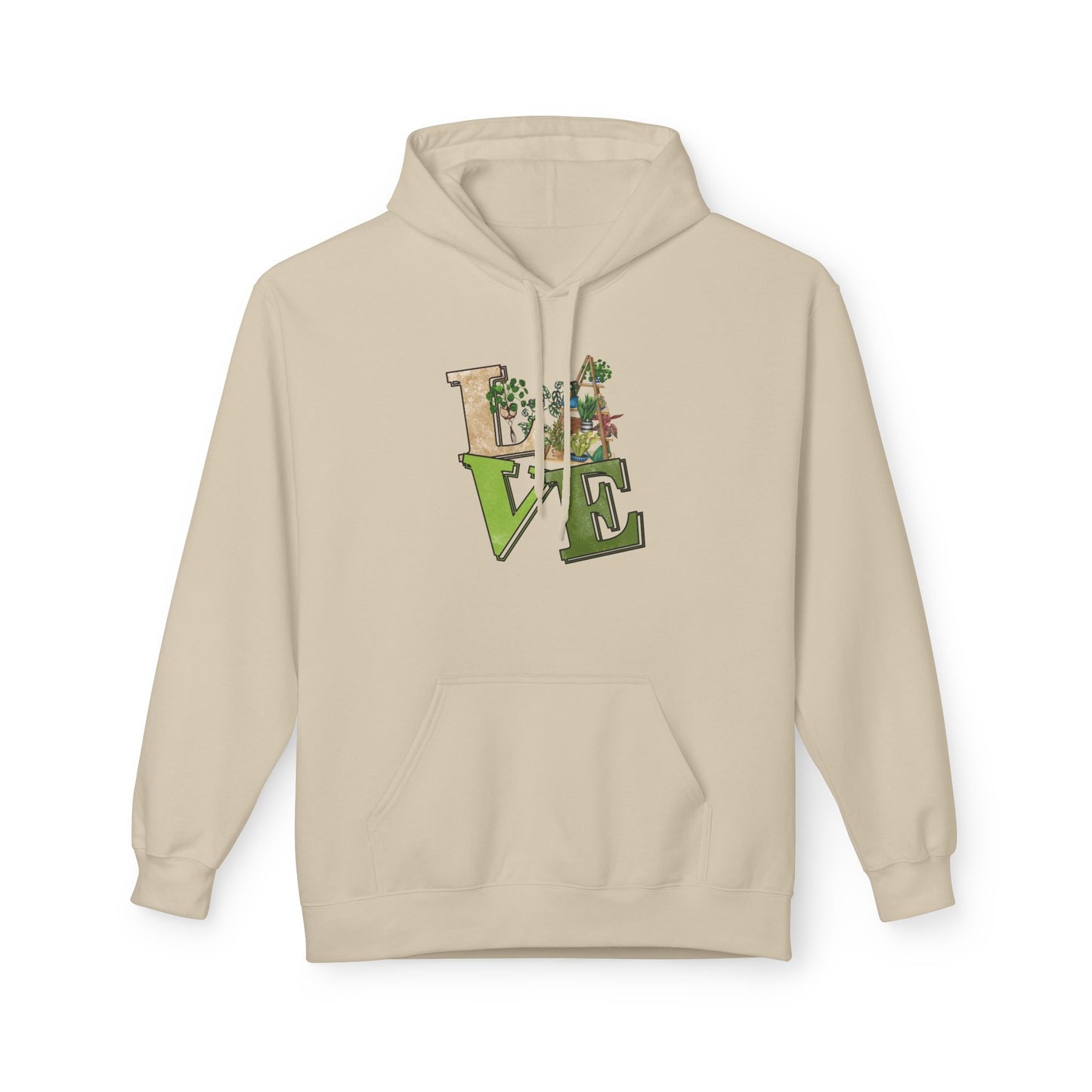 Love-Themed Fleece Hoodie, Cozy Gift for Couples, Valentine's Day Apparel, Cute Love Hoodie, Everyday Comfort Wear