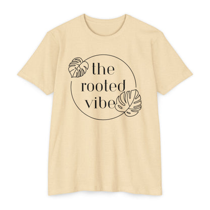 Rooted Vibe Unisex CVC Jersey T-Shirt | Casual Wear, Plant Lover Gift, Summer Style, Eco-Friendly Clothing, Gift for All Occasions
