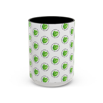 Green Leaf Accent Coffee Mug, Eco-Friendly Coffee Cup, Gift for Plant Lovers, Kitchen Decor, Daily Coffee Mug