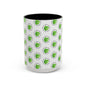 Green Leaf Accent Coffee Mug, Eco-Friendly Coffee Cup, Gift for Plant Lovers, Kitchen Decor, Daily Coffee Mug