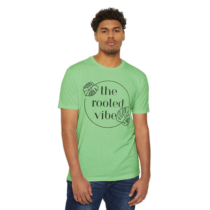 Rooted Vibe Unisex CVC Jersey T-Shirt | Casual Wear, Plant Lover Gift, Summer Style, Eco-Friendly Clothing, Gift for All Occasions