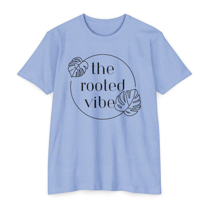 Rooted Vibe Unisex CVC Jersey T-Shirt | Casual Wear, Plant Lover Gift, Summer Style, Eco-Friendly Clothing, Gift for All Occasions