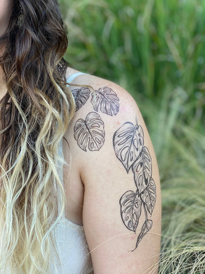 Monstera Vine Temporary Tattoo
