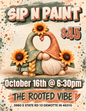 Sunflower Gnome Sip N Paint Class | The Rooted Vibe | Demotte, Indiana